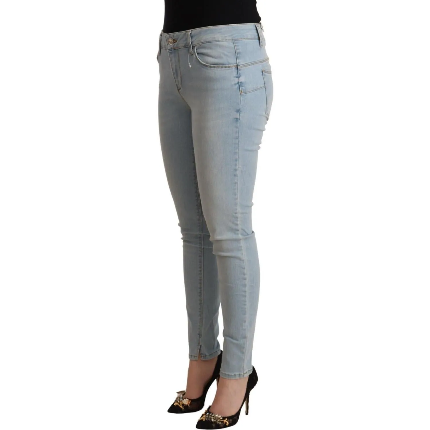 Liu Jo Light Blue Mid Waist Skinny Denim