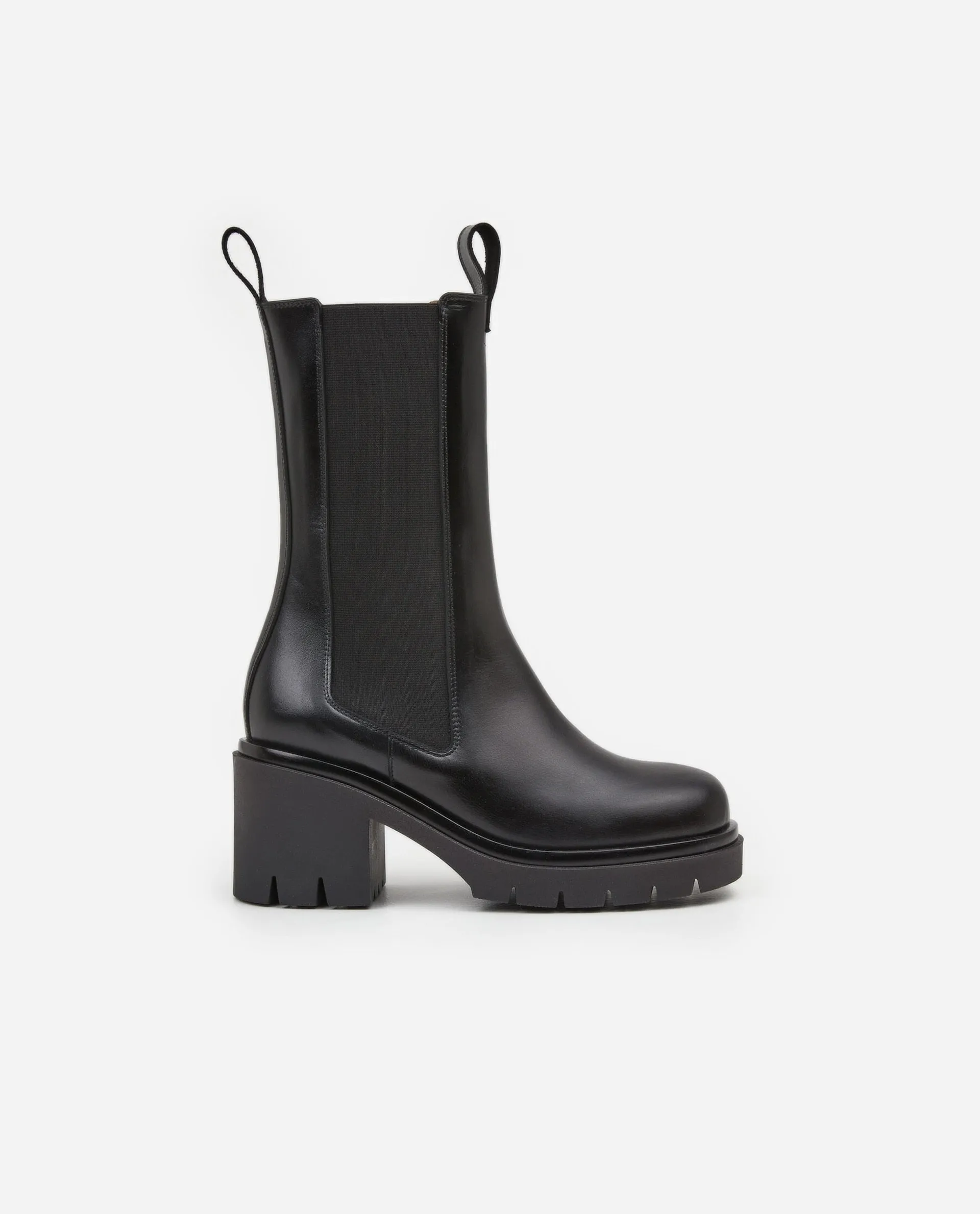 Lulu Black Leather Chelsea Boots