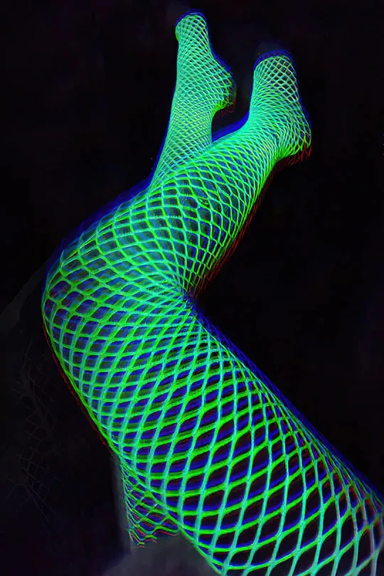 Luminous Glow in the Dark Fishnet Tights