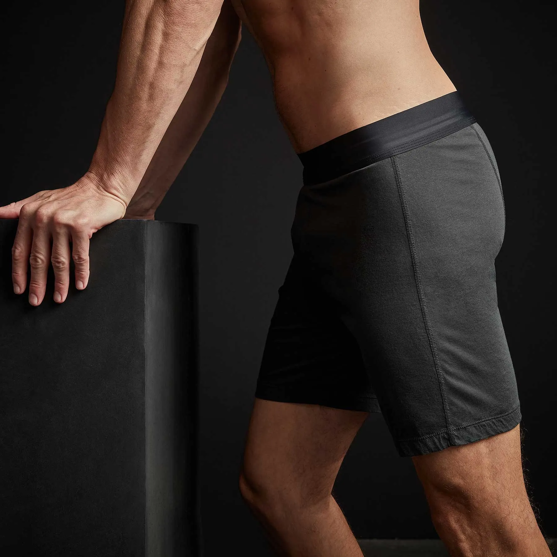 Luxe Lotus Relaxed Fit Boxer Short - Carbon