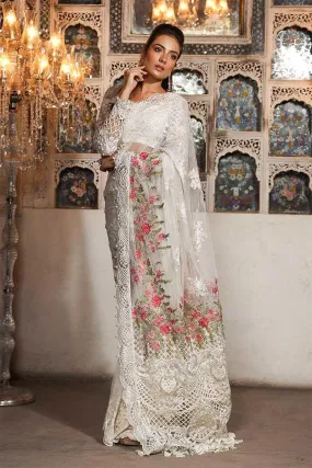 MARIA.B MBROIDERED Heritage Eid Collection 2019 – Pearl White (BD-1703)