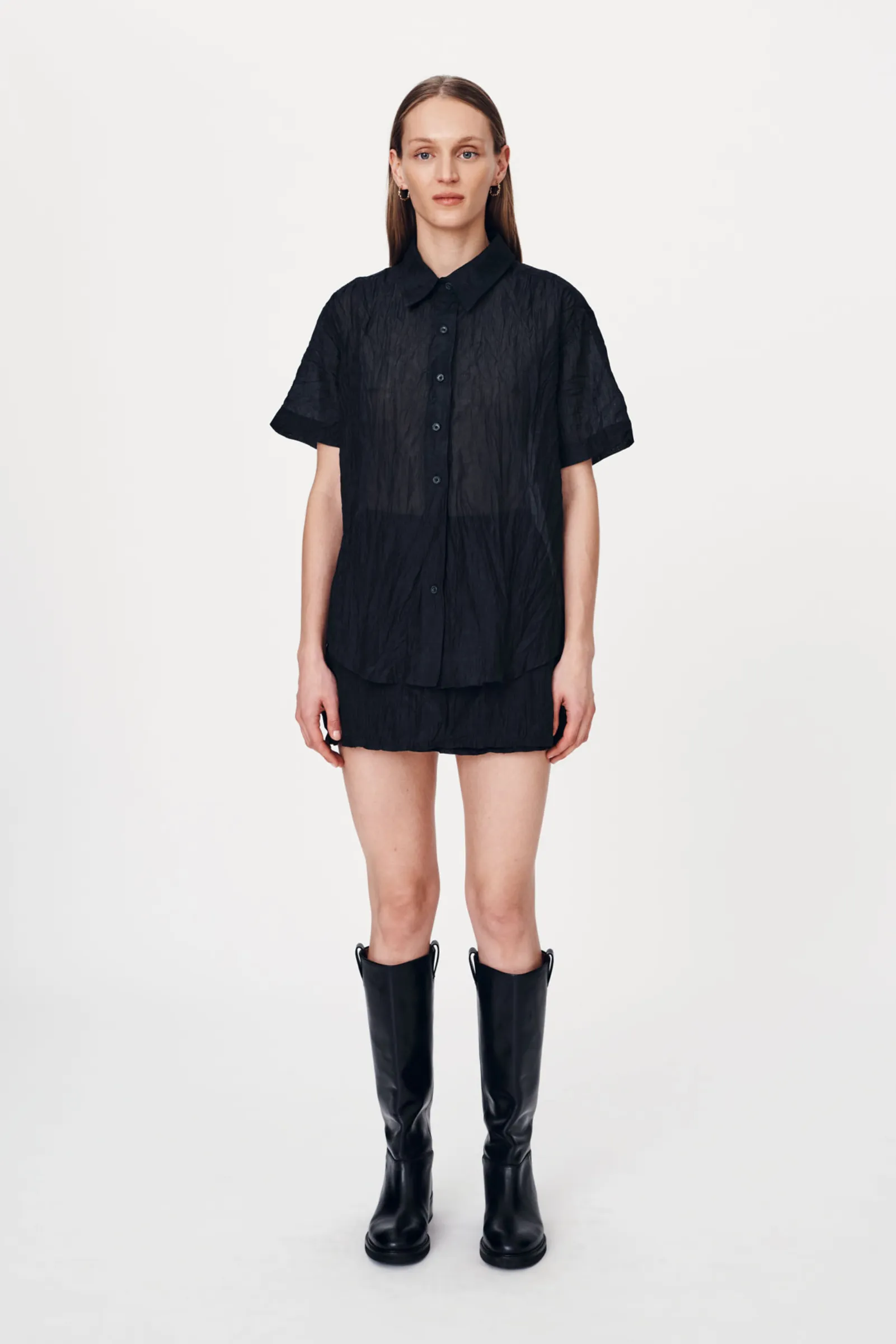 Mason Silk Shirt - Black