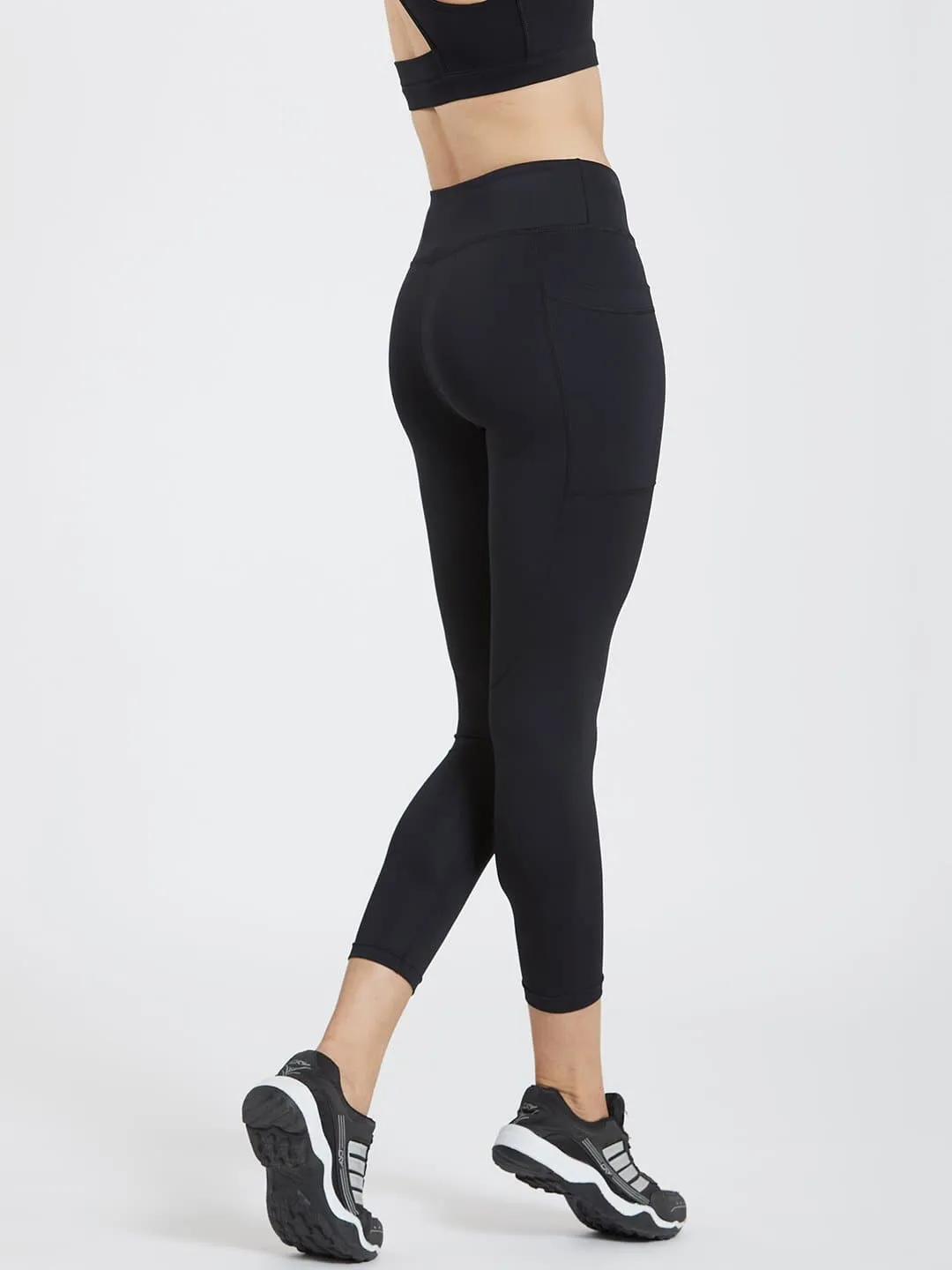 Maxtreme Power me Black Full Length Pocket Leggings