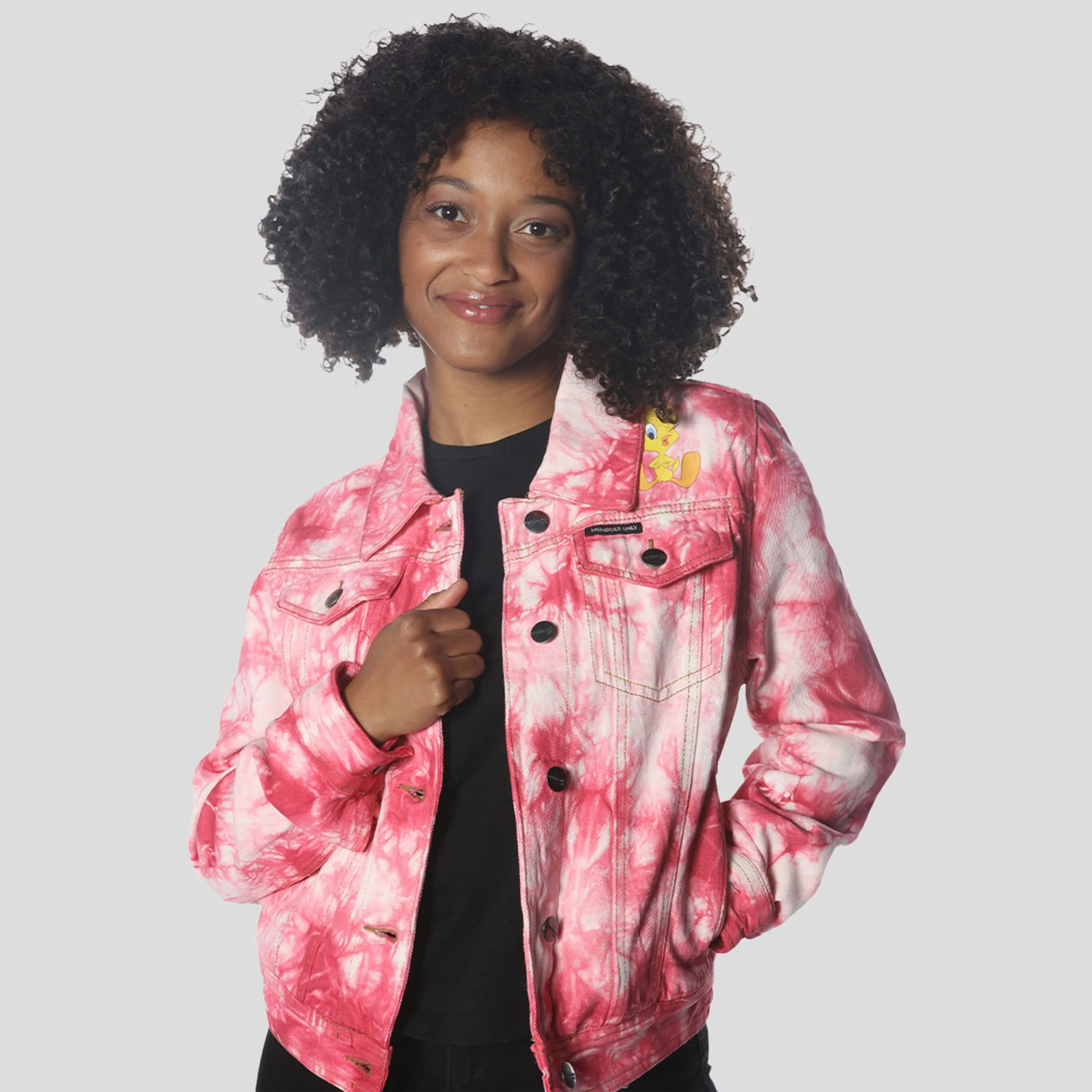 Members Only Women's Bull Denim Looney Tunes Trucker Jacket