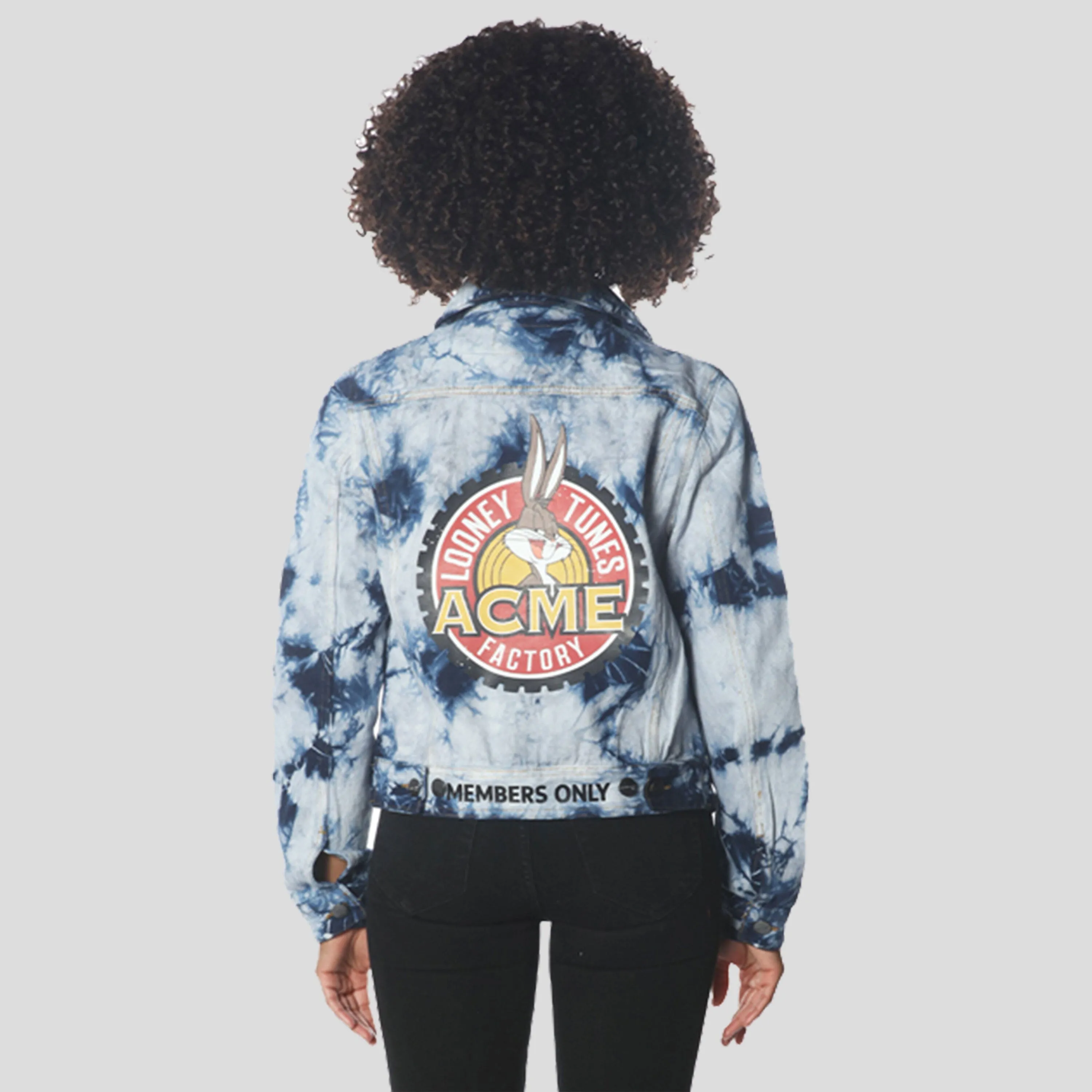 Members Only Women's Bull Denim Looney Tunes Trucker Jacket