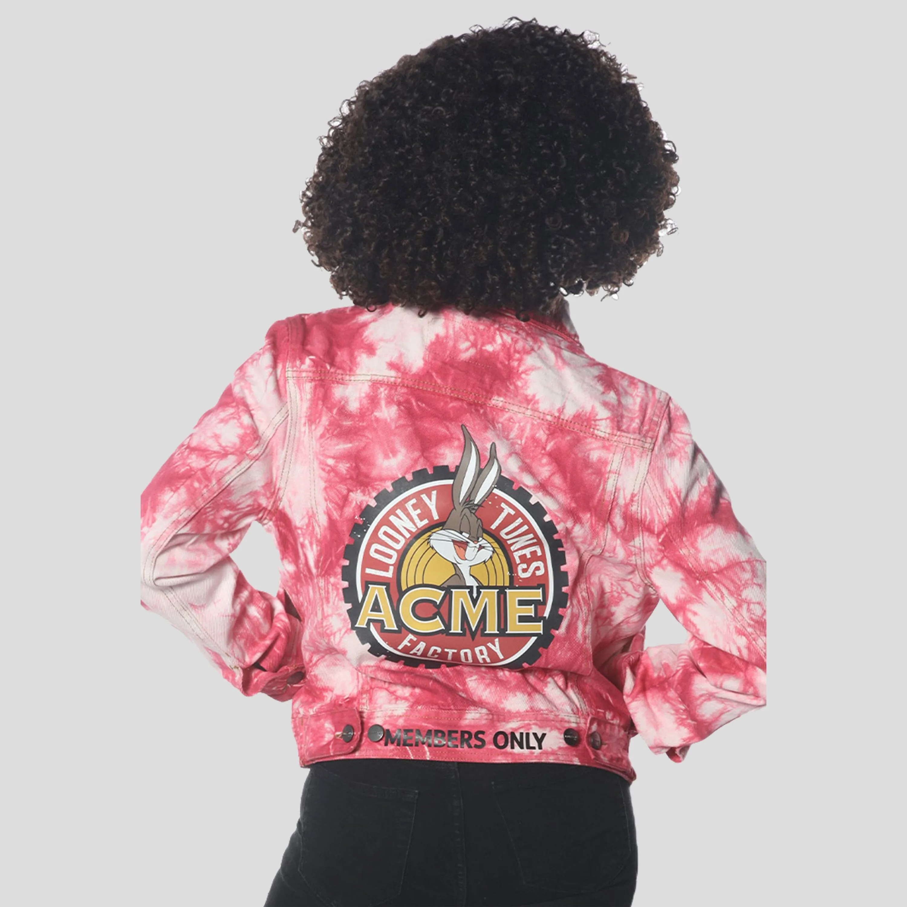 Members Only Women's Bull Denim Looney Tunes Trucker Jacket