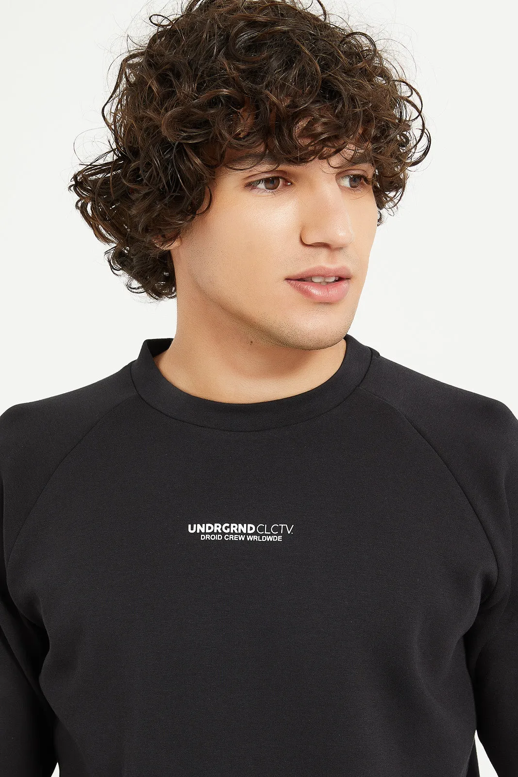 Men Black Soft Touch Sweatshirt