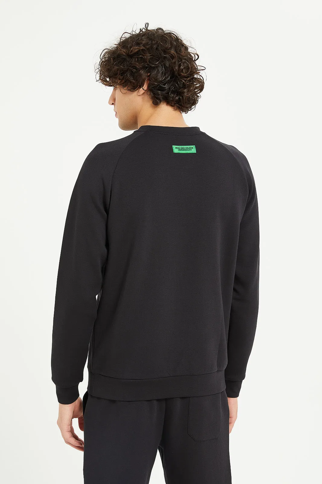 Men Black Soft Touch Sweatshirt