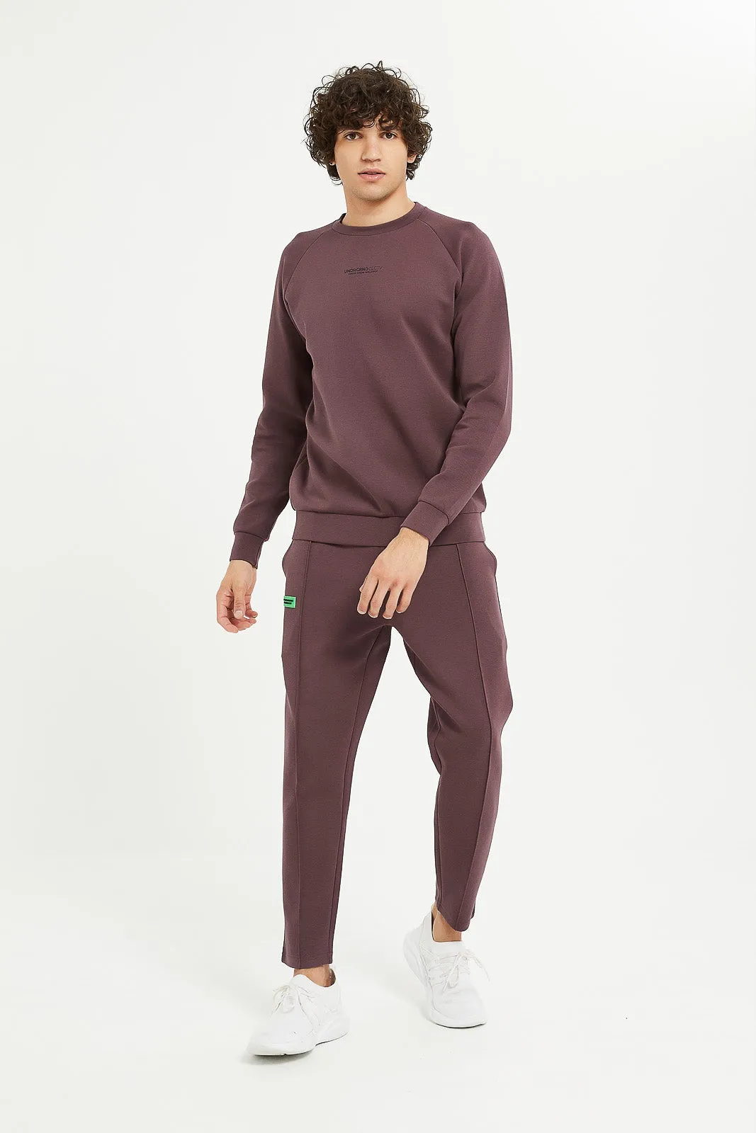 Men Burgundy Soft Touch Sweatshirt