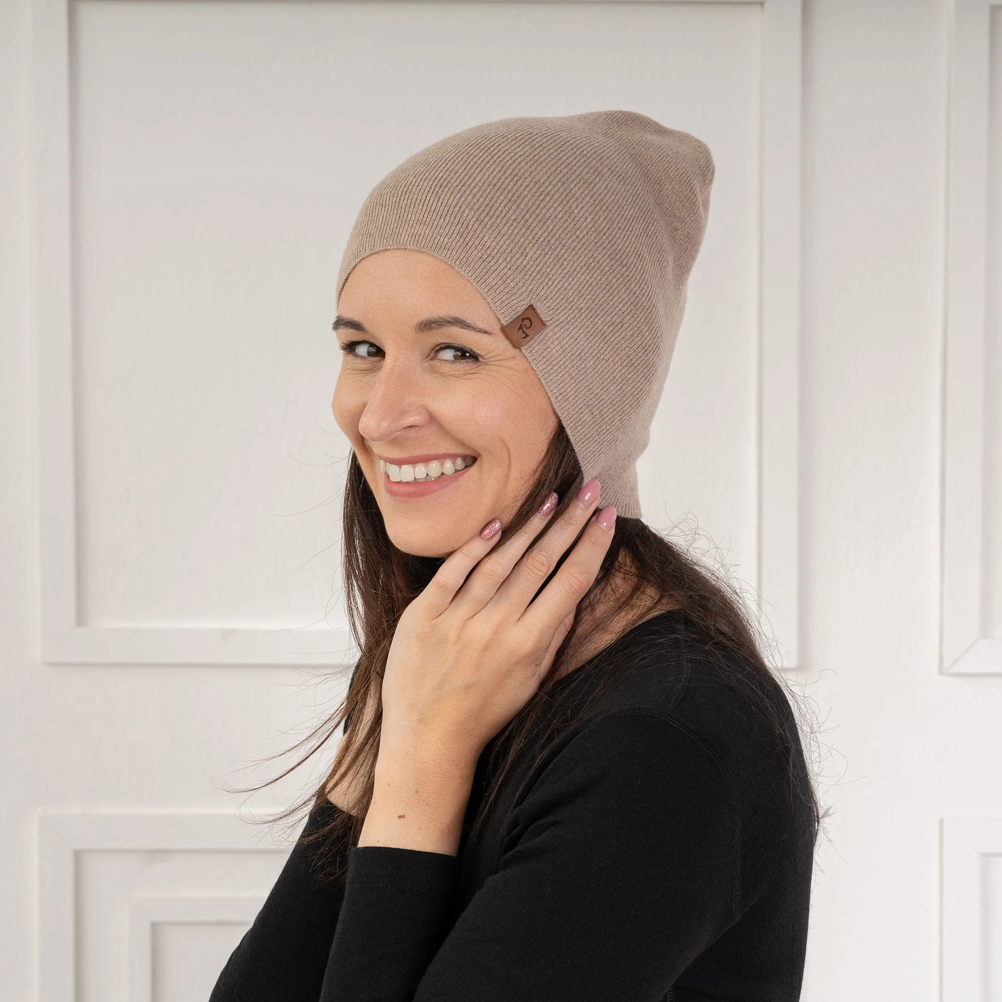 MENIQUE Women's Knit Beanie Cashmere Blend