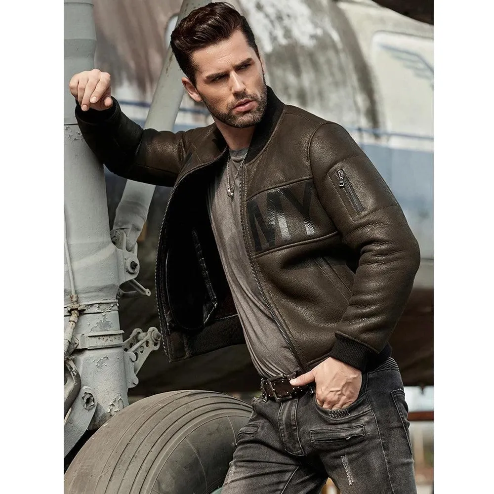 Men's B3 Bomber Moto Leather Jacket