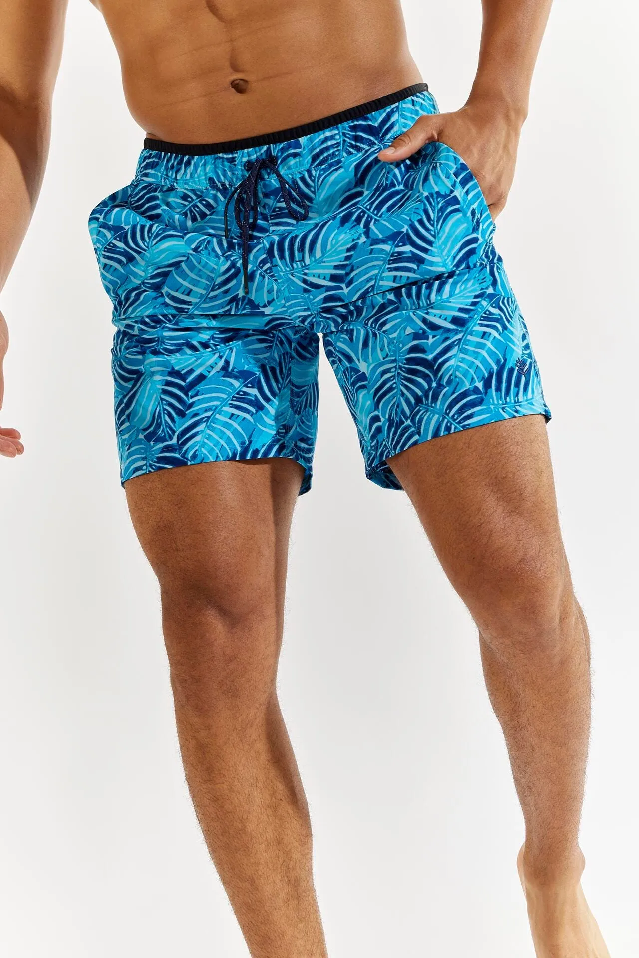 Men's Kahuna Swimming Shorts  |  Antigua Blue Oahu Palm