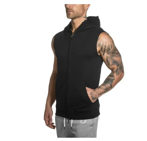 Men's Lace Hooded Plain Cardigan Sweatshirt