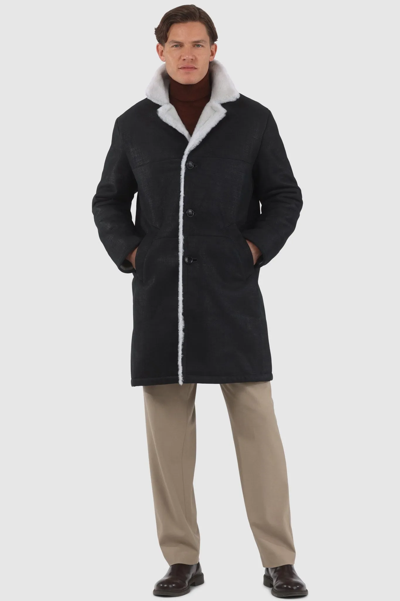 Men's Merino Shearling Lamb Short Coat