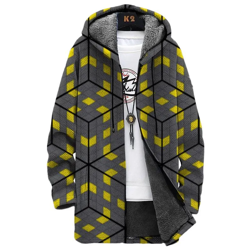 MEN'S PRINTED HOODED FLEECE JACKET 95688540YM