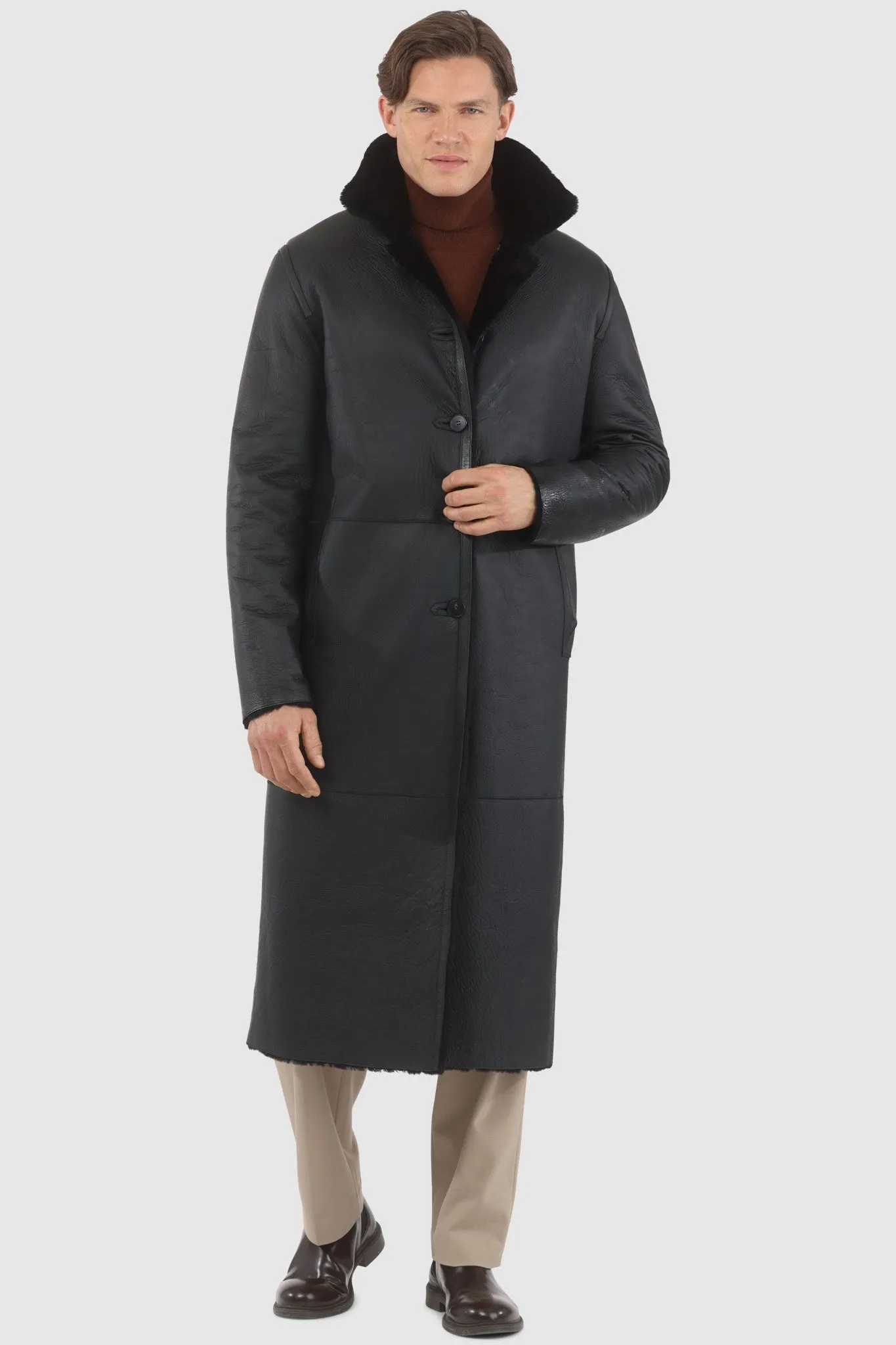 Men's Reversible Select Shearling Lamb Coat