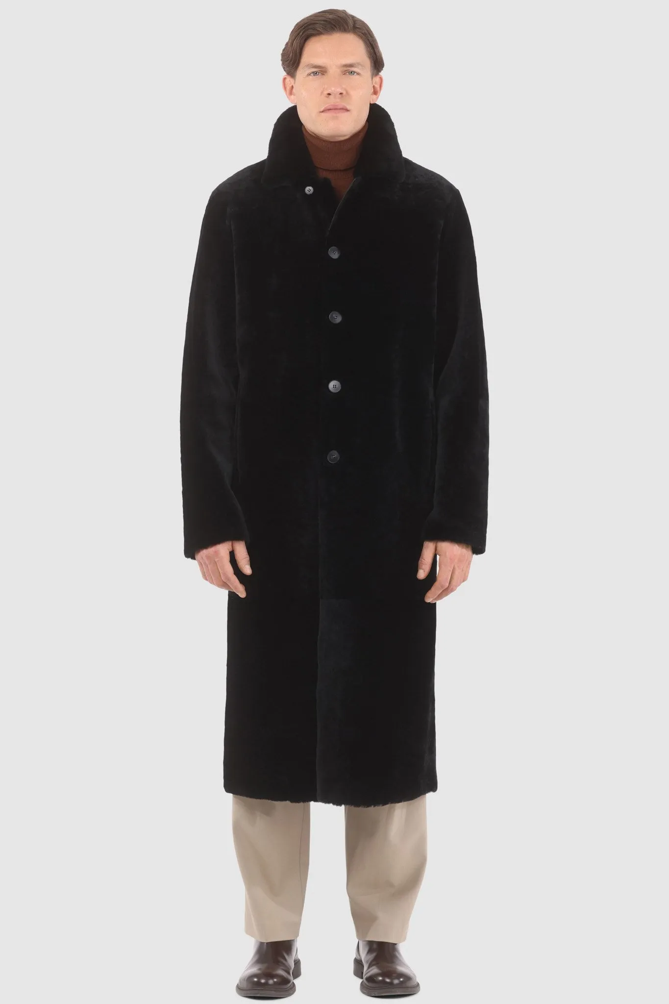 Men's Reversible Select Shearling Lamb Coat