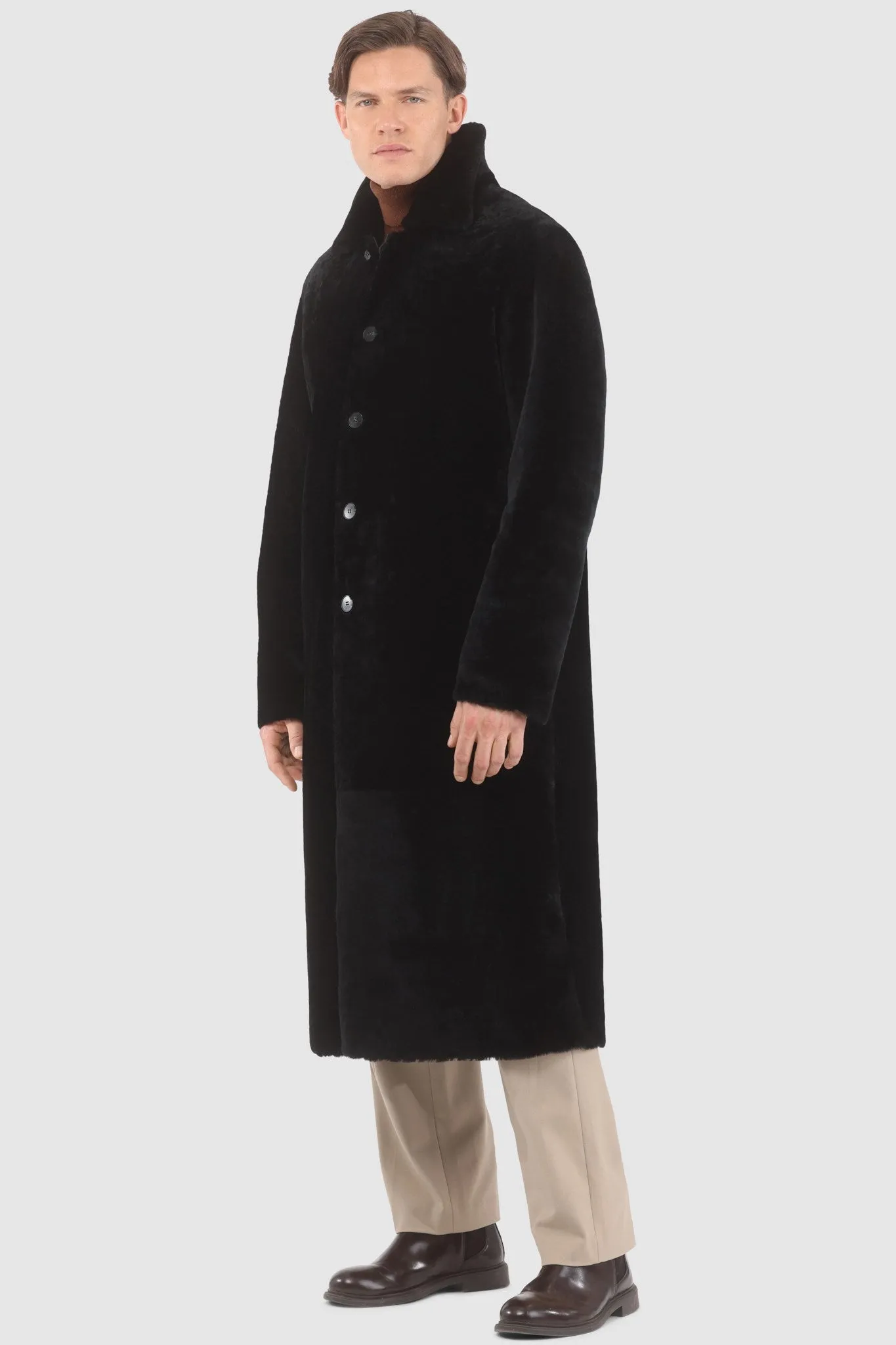 Men's Reversible Select Shearling Lamb Coat