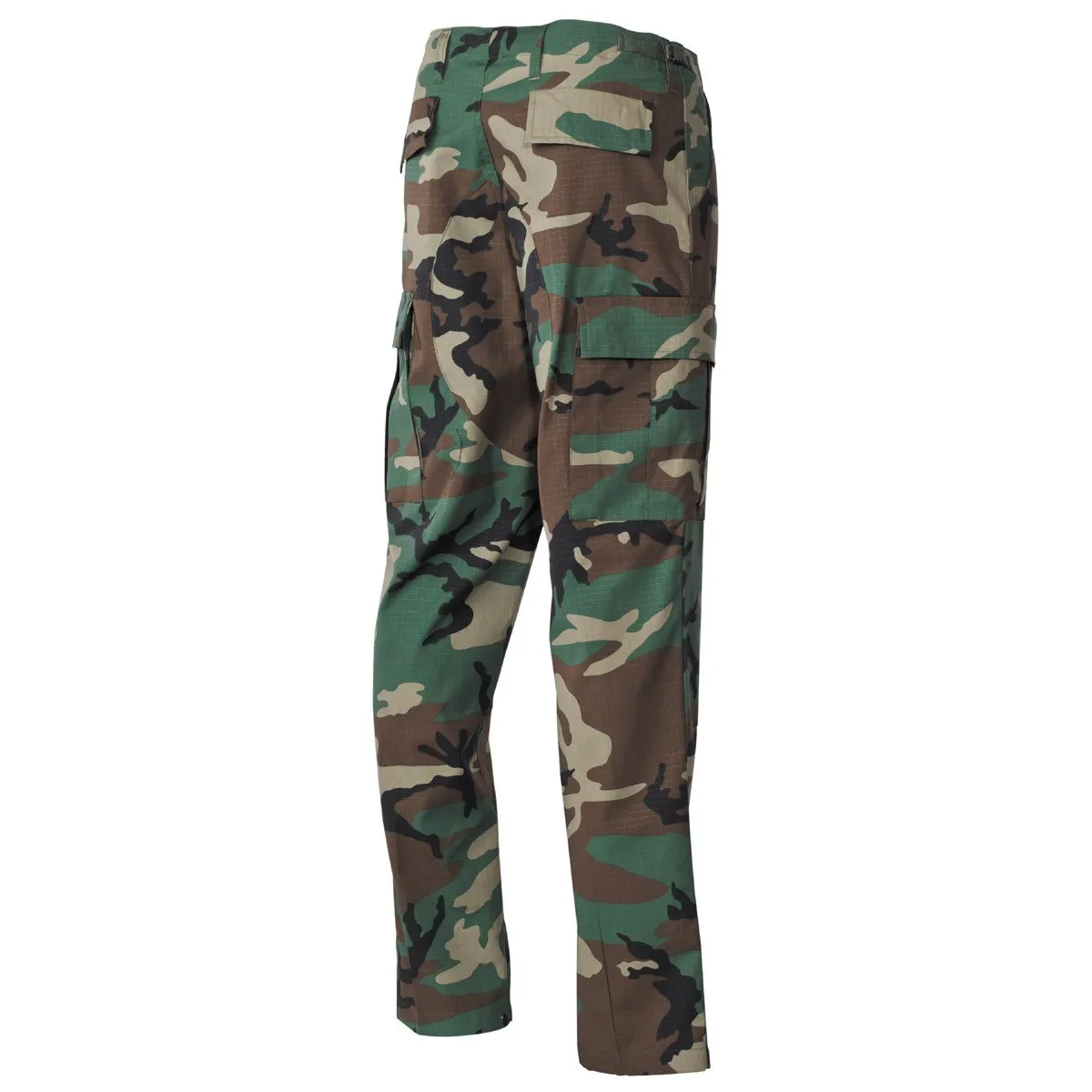 MFH BDU Ripstop Combat Trousers Woodland Camo