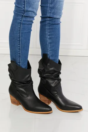 MMShoes Better in Texas Scrunch Cowboy Boots in Black - Ships from The US