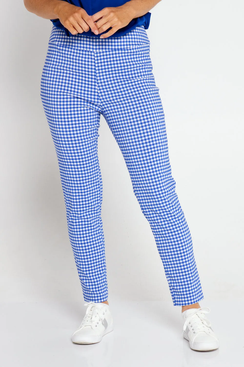 Moira Pants - Royal Blue Gingham