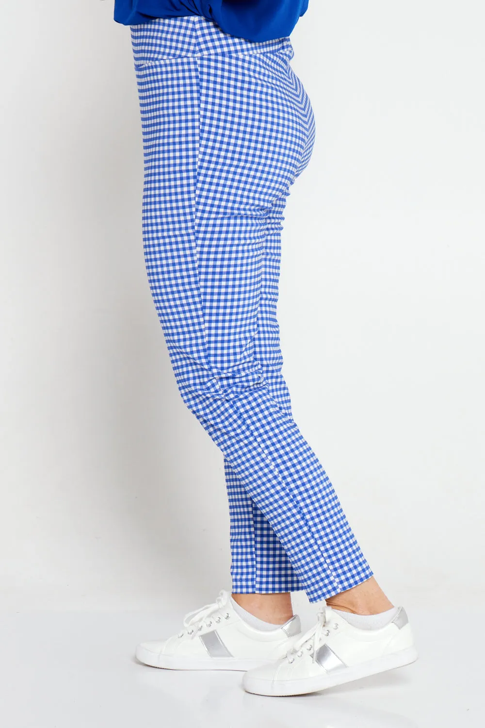 Moira Pants - Royal Blue Gingham