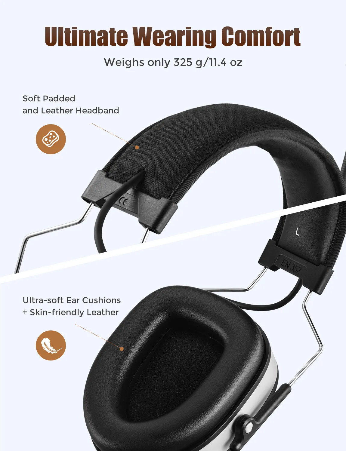 MPOW HP119A AM/FM Radio Ear Protection with Bluetooth Technology