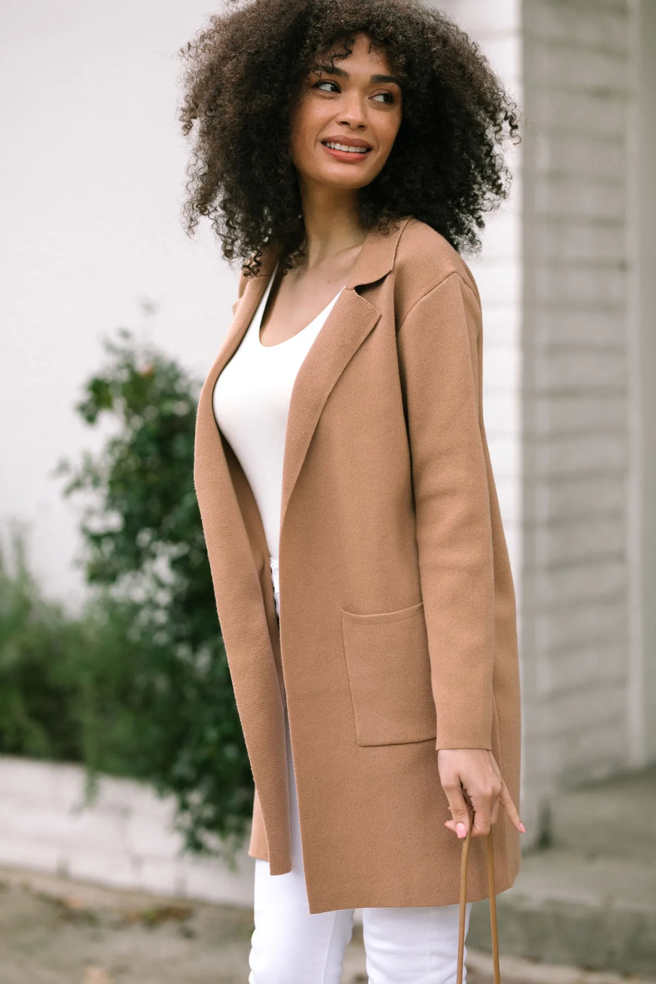 Natasha Lapel Knit Coat