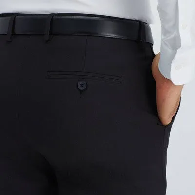 New - Haggar H26 Men's Premium Stretch Slim Fit Dress Pants - Black 32x32