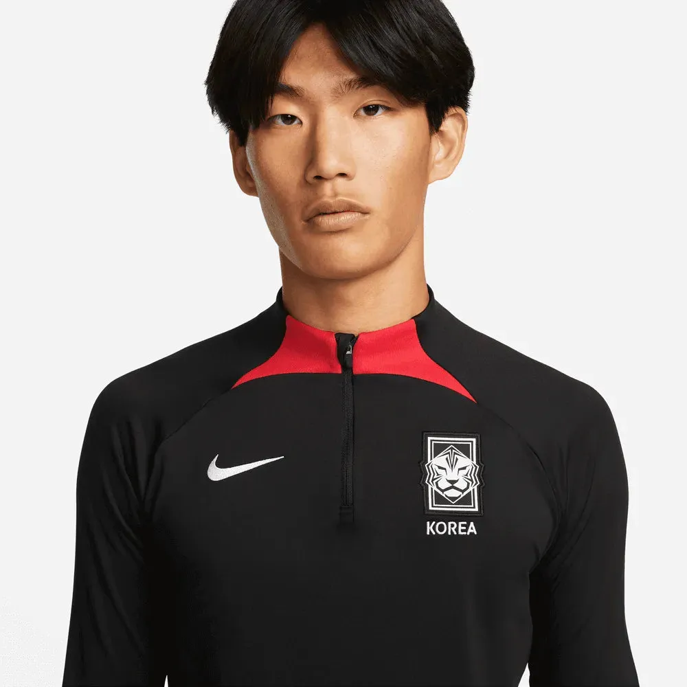 Nike 2022-23 Korea Strike Drill Top - Black-Global Red