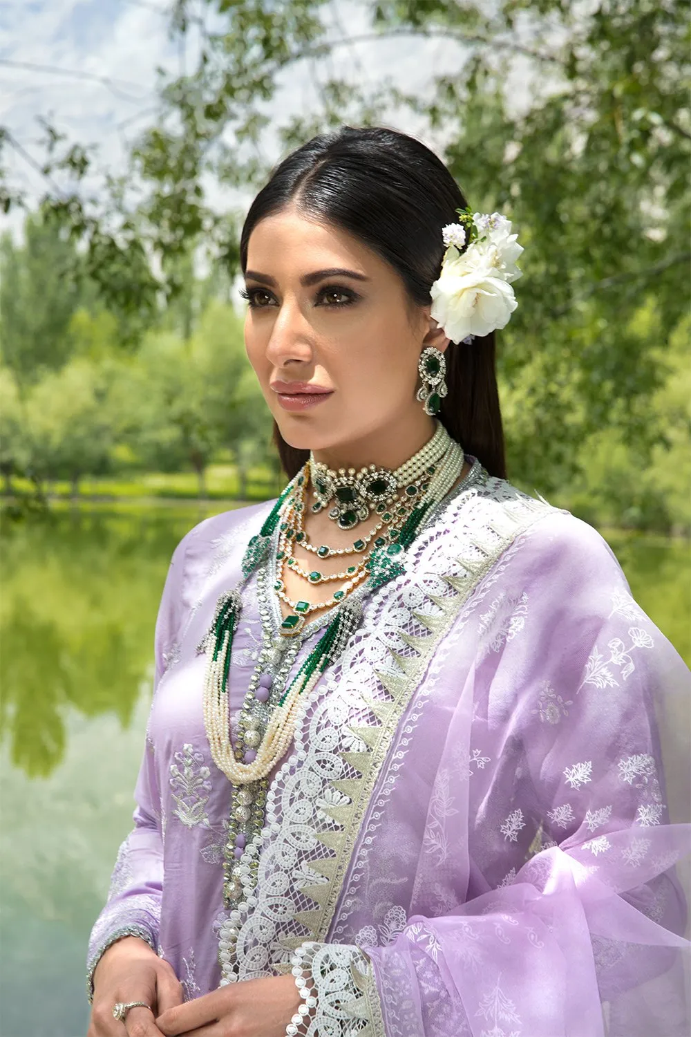 Nisa Hussain Luxury Lawn Collection '21 – NHL07-LILAC BREEZE