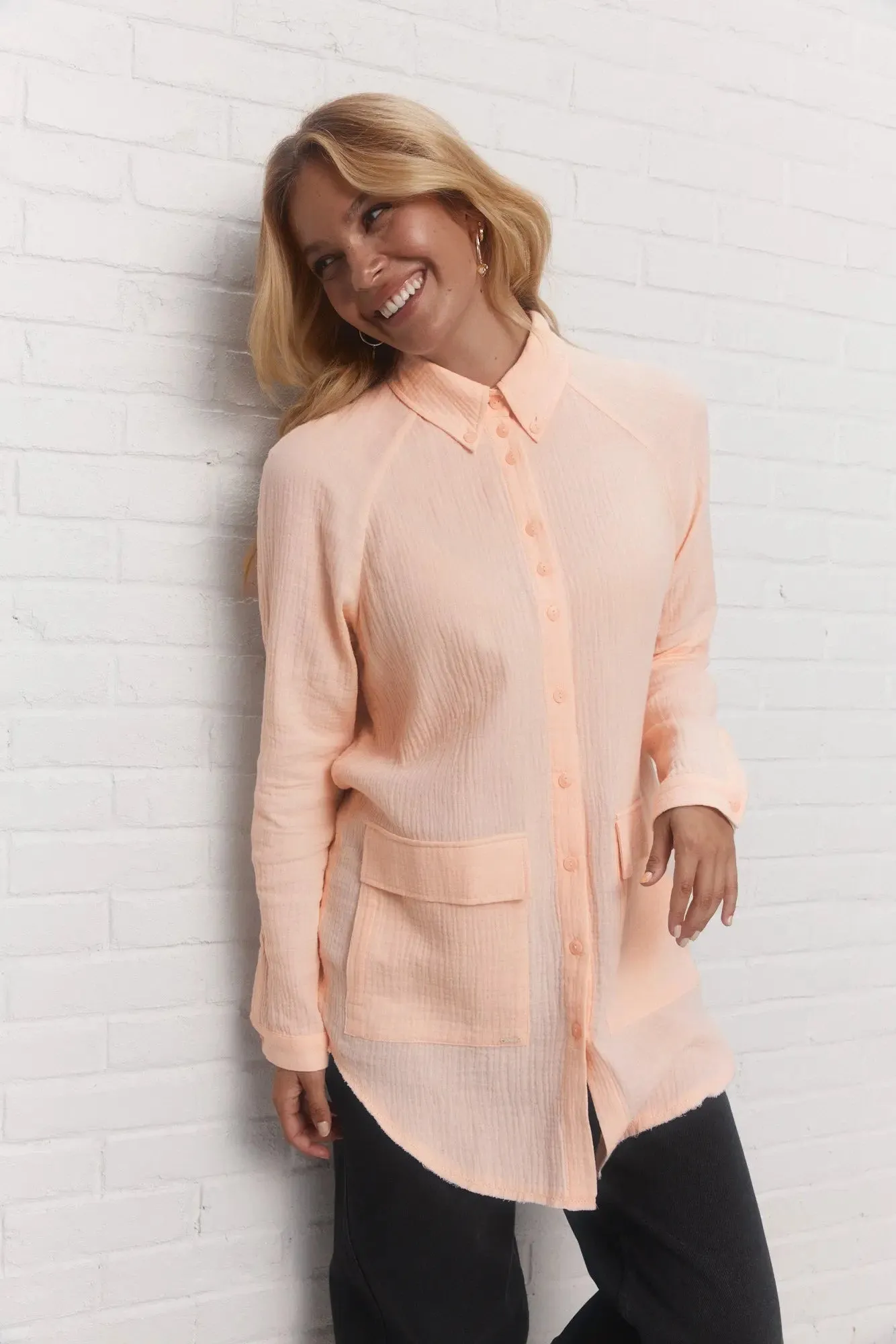 Ojan | Chemise rose pâle