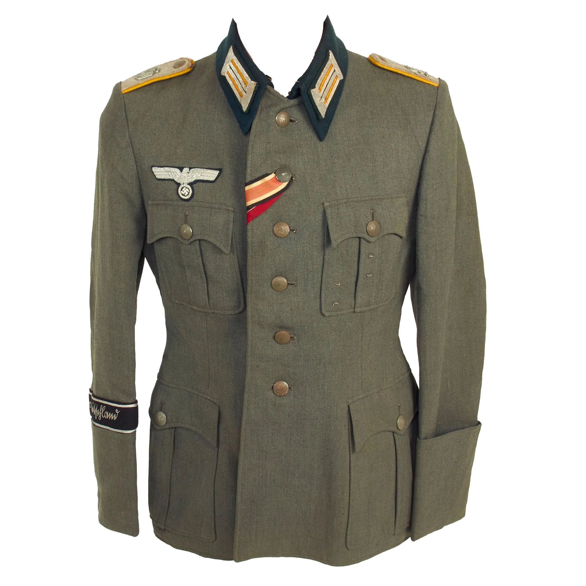 Original German WWII Heer Army Großdeutschland Division Reconnaissance Officer's M36 Field Tunic with Breeches