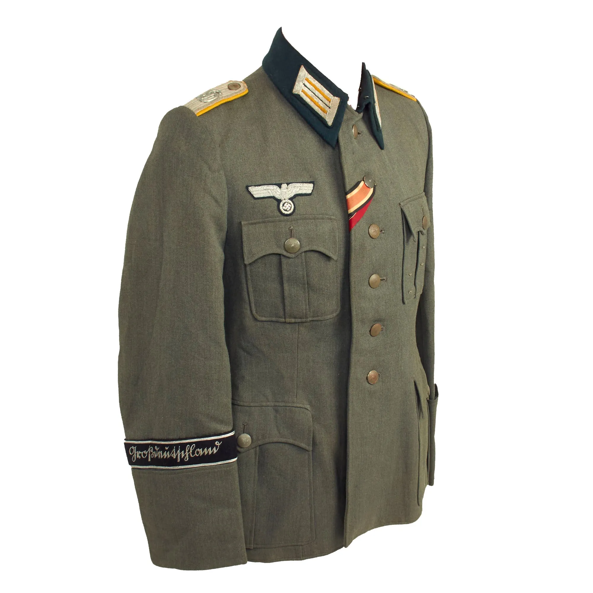 Original German WWII Heer Army Großdeutschland Division Reconnaissance Officer's M36 Field Tunic with Breeches