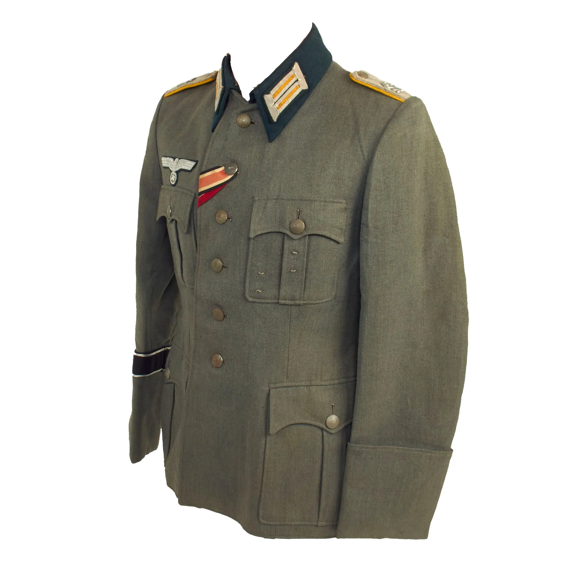 Original German WWII Heer Army Großdeutschland Division Reconnaissance Officer's M36 Field Tunic with Breeches