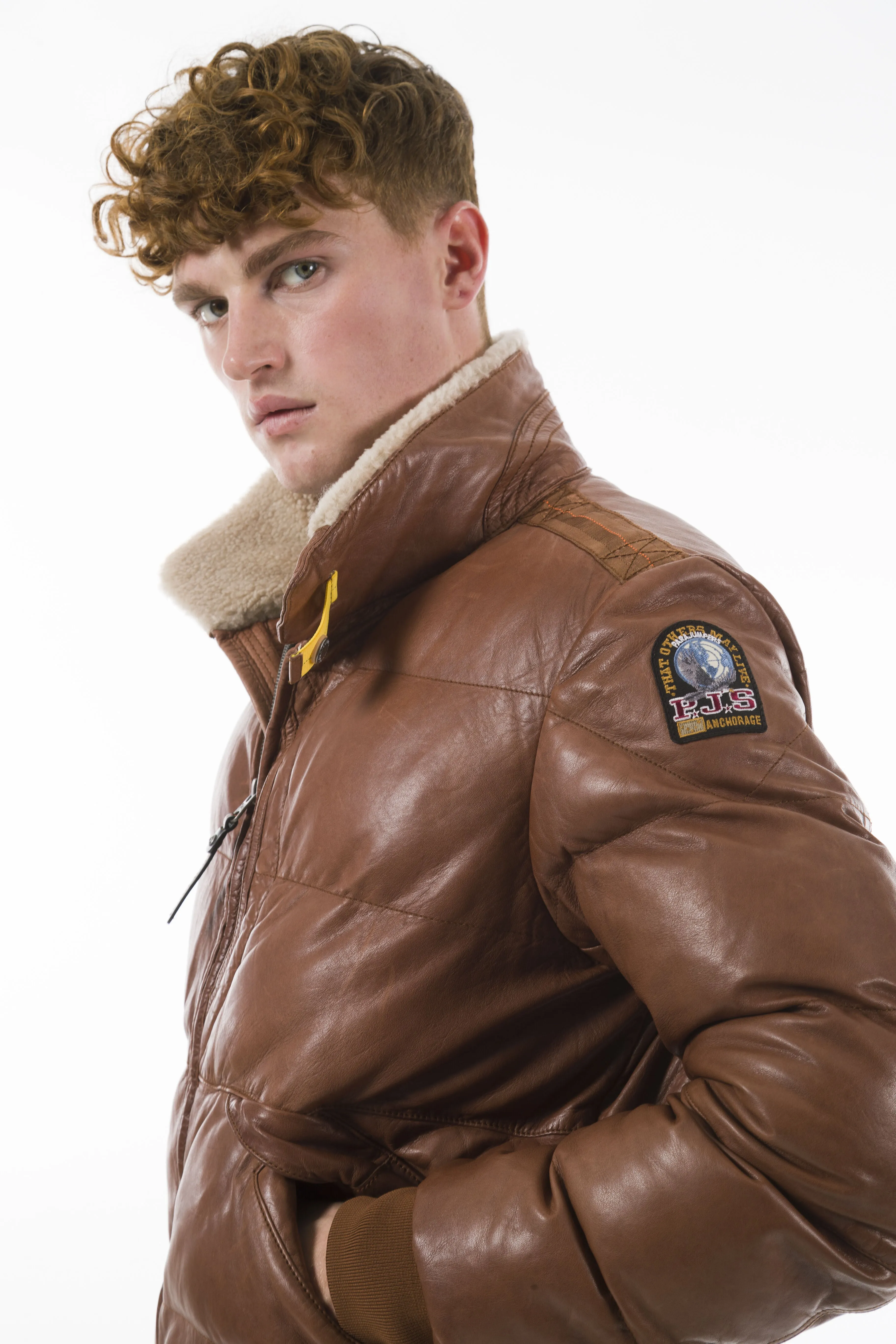 Parajumpers | Alf | Leather Bomber Jacket | Men's