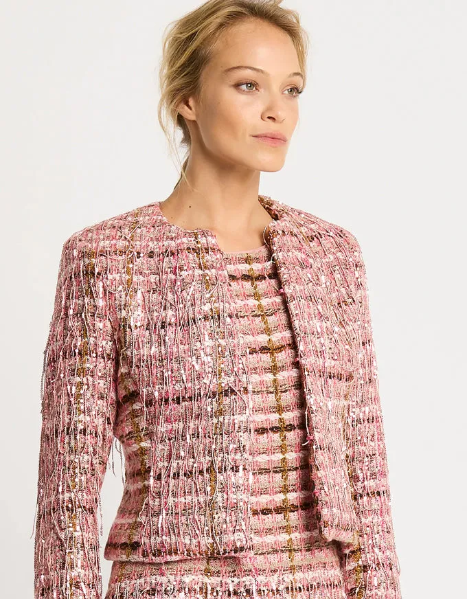 Paris Jacket Pink/Ivory - Australian Made