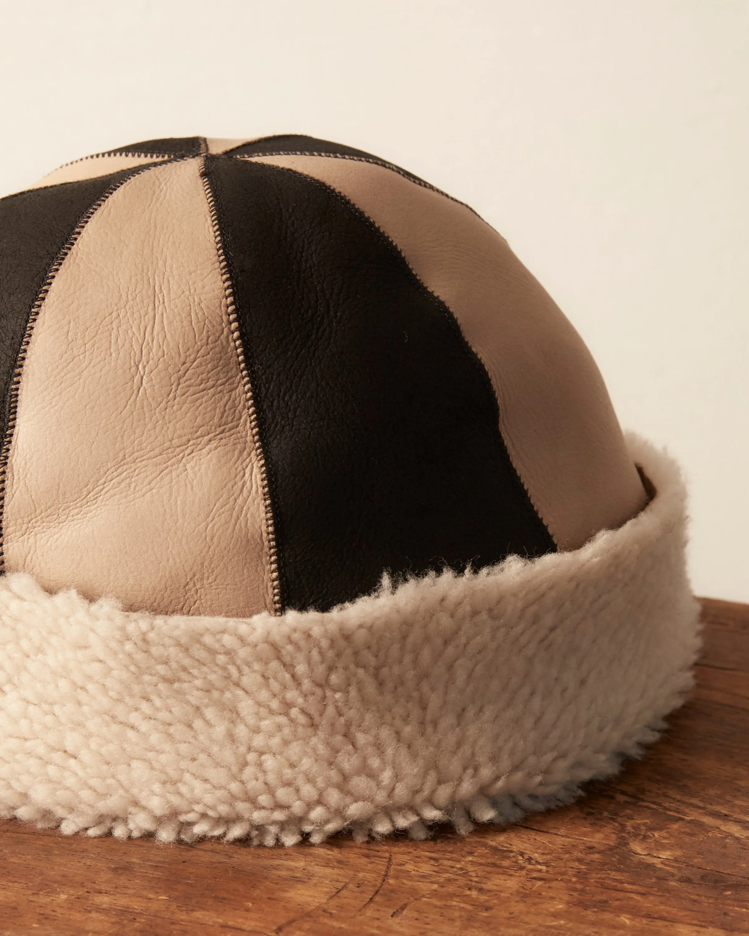 Patchwork Shearling Hat