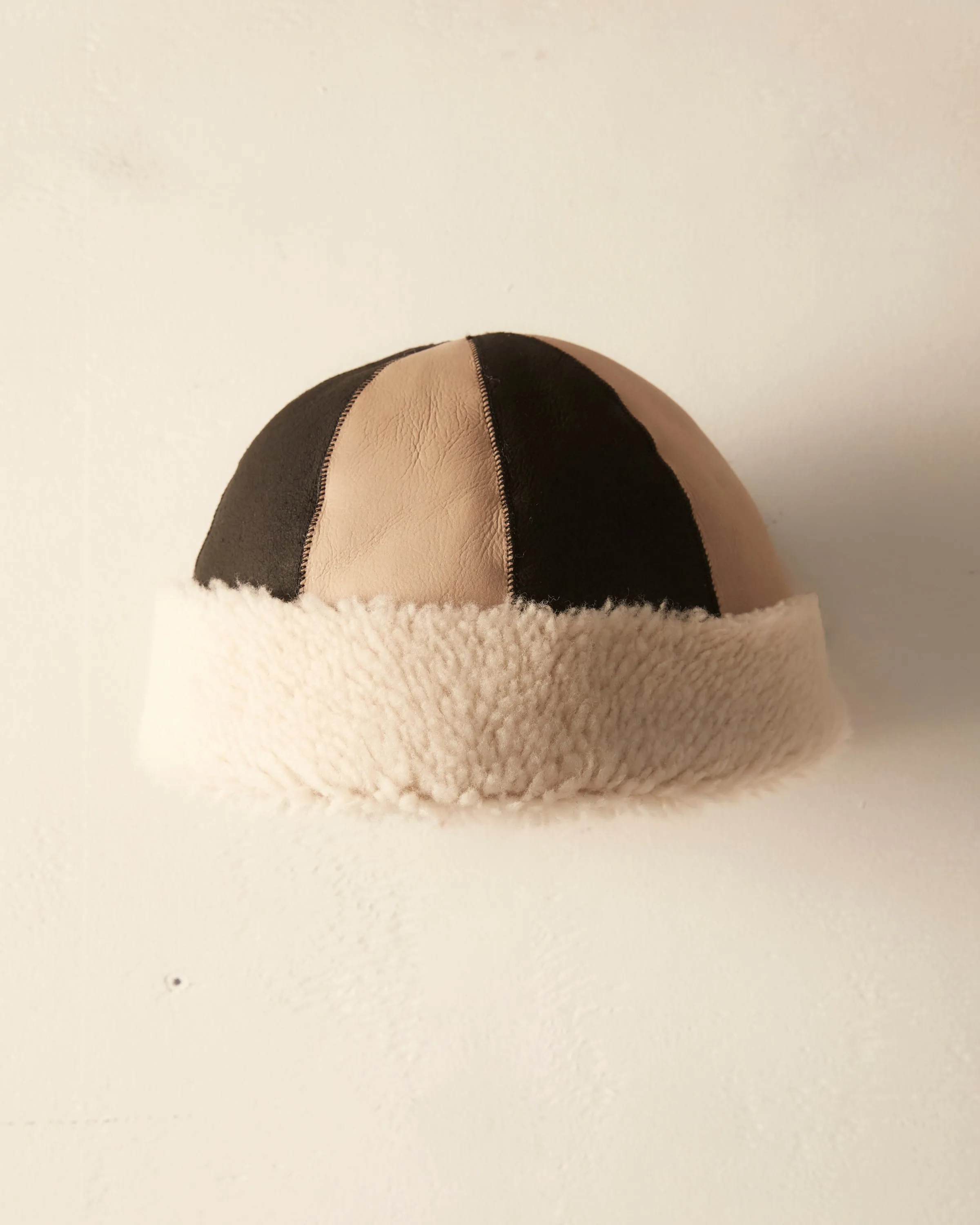 Patchwork Shearling Hat