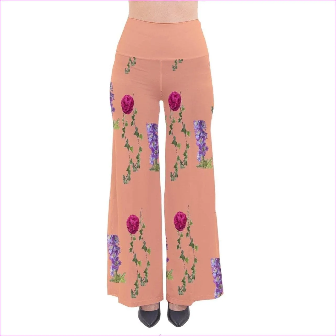 Peach Floral So Vintage Palazzo Pants