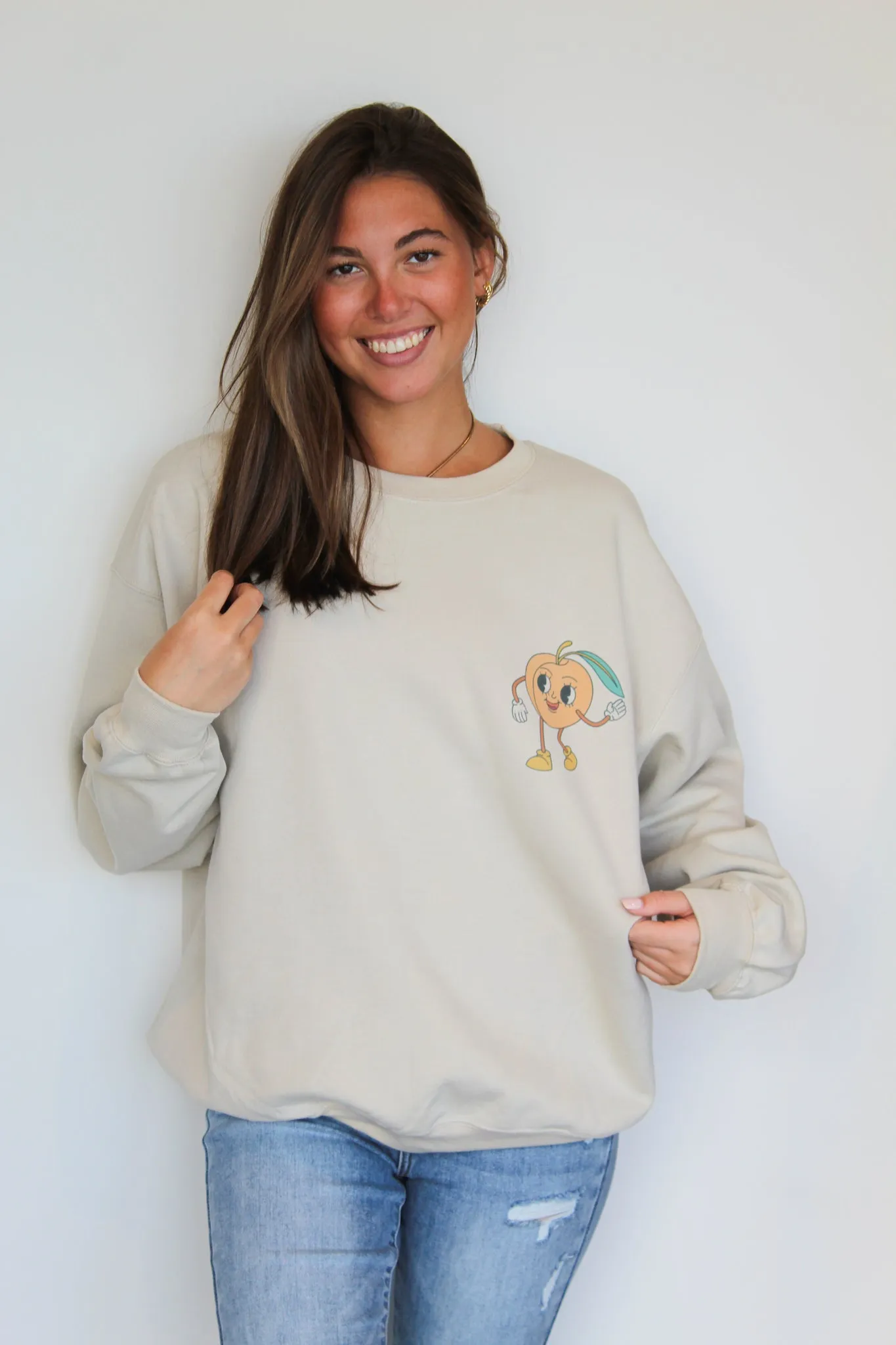 Peach Iconic Graphic Sweatshirt