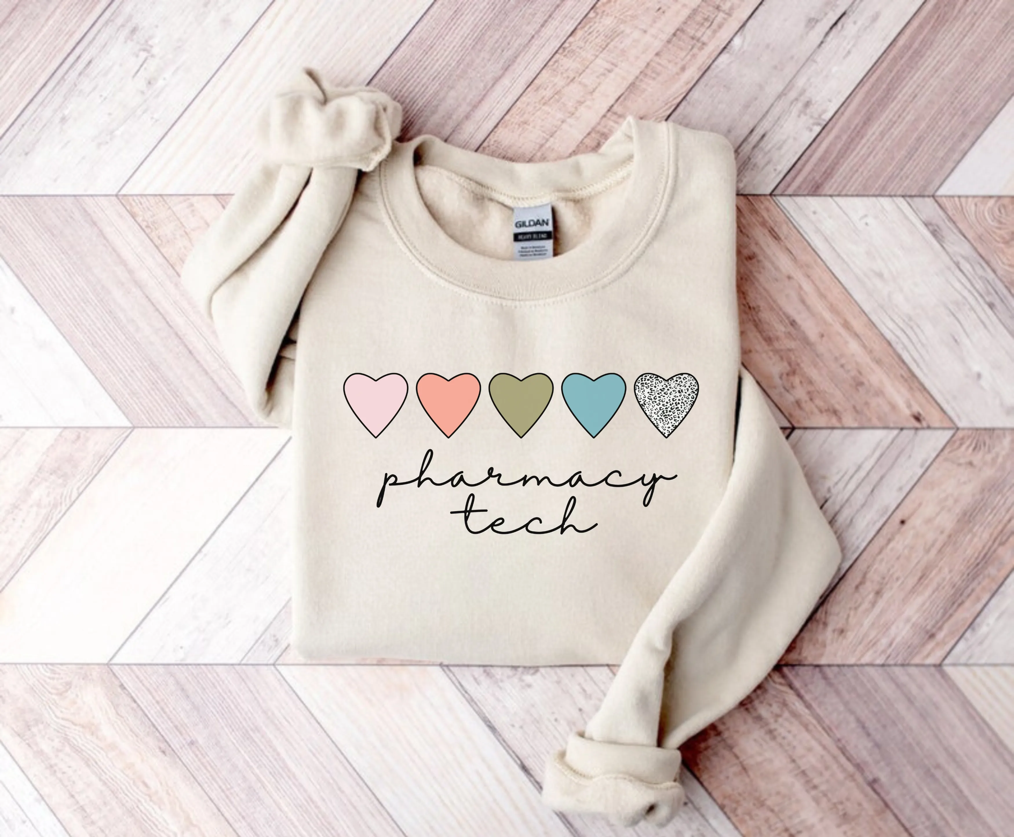 Pharmacy Tech Crewneck Sweatshirt Boho