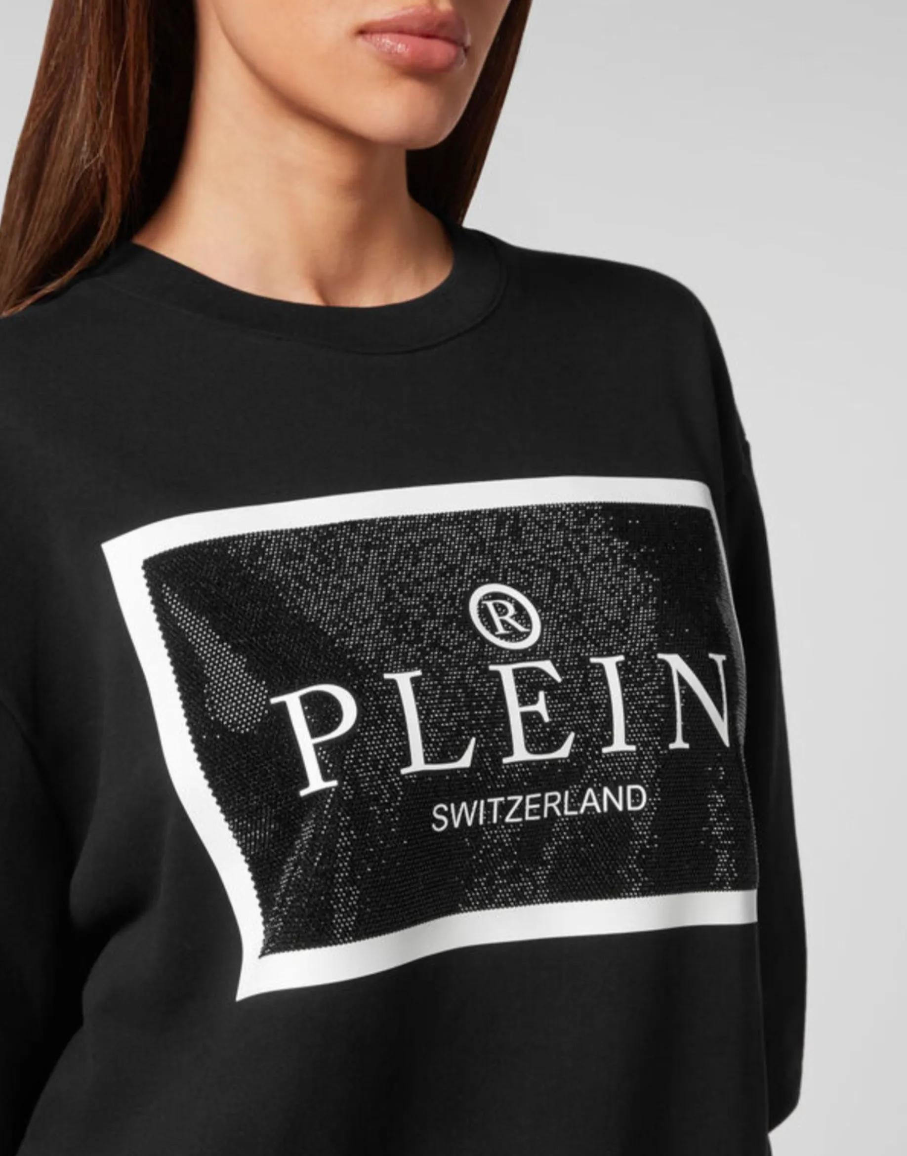 Philipp Plein Black Sweatshirt LS TM Size M