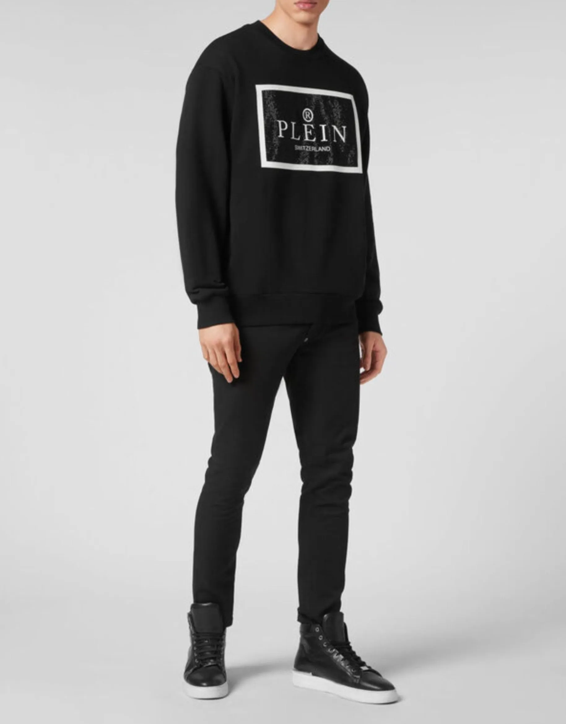 Philipp Plein Black Sweatshirt LS TM Size M