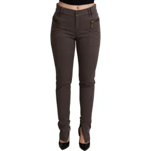 PLEIN SUD Chic Brown Slim-Fit Skinny Jeans