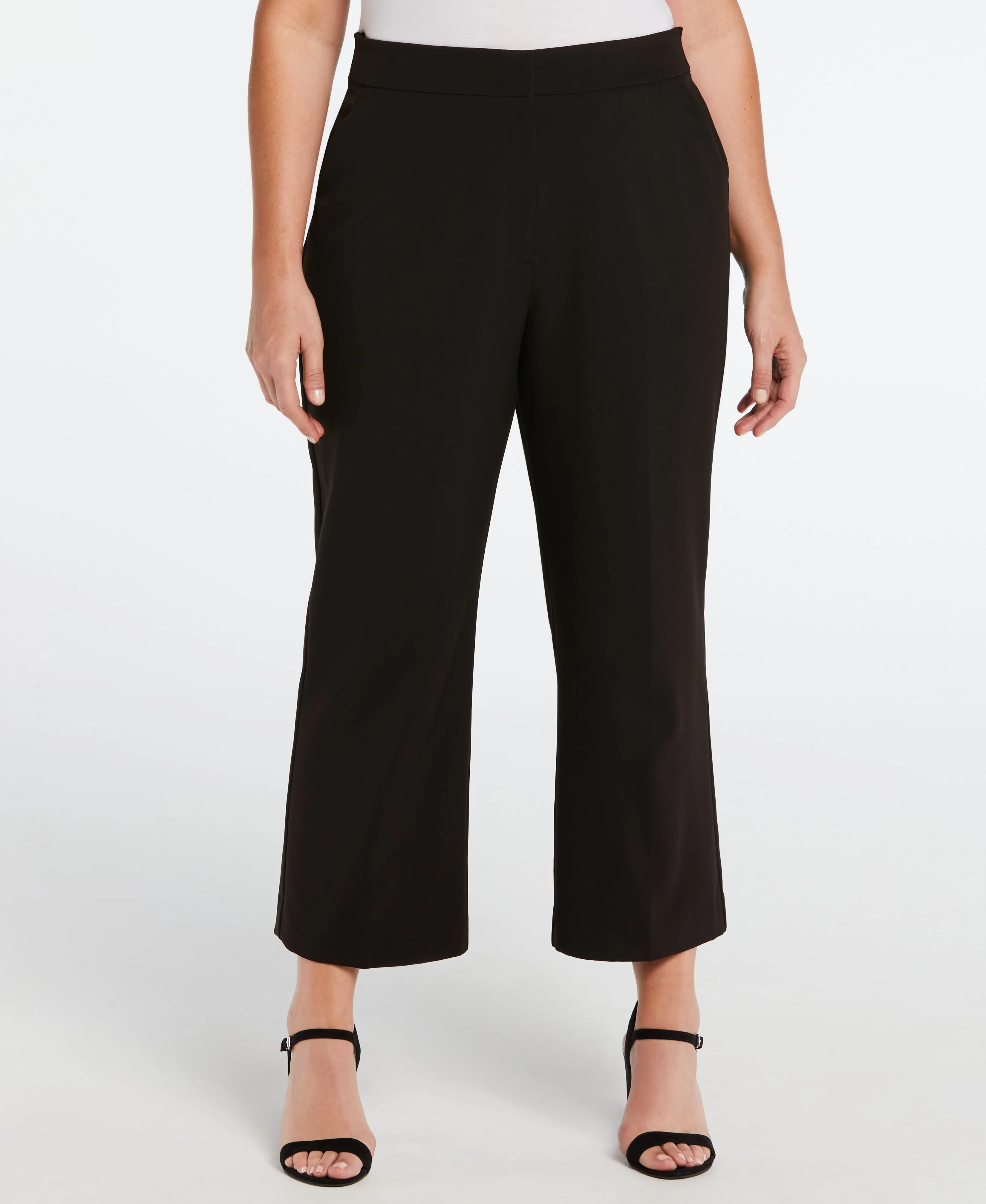 Plus Size Cropped Culotte Pant