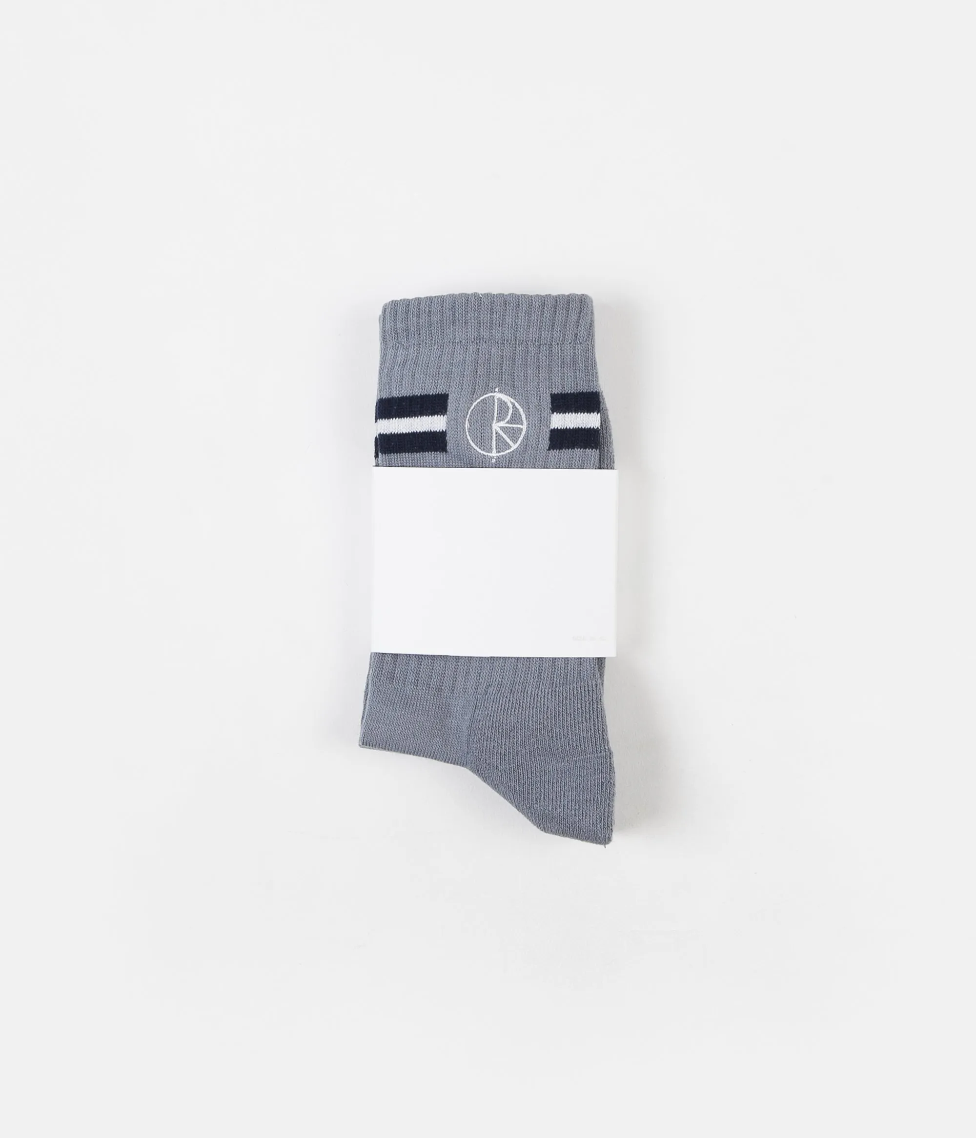 Polar Stroke Logo Socks - Grey / Dark Blue / White