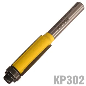 PRO-TECH TRIM BIT 3/8' X 1'WITH BOTTOM BEARING 1/4' SHANK KP302