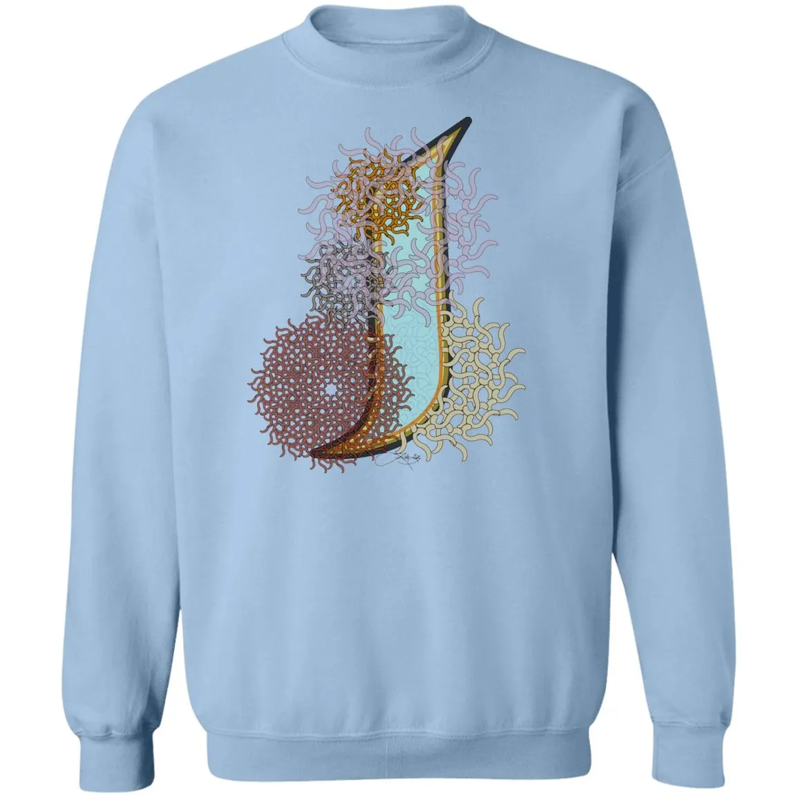 Pullover Sweatshirt with Arabic Initial - 'Alif' (ا)