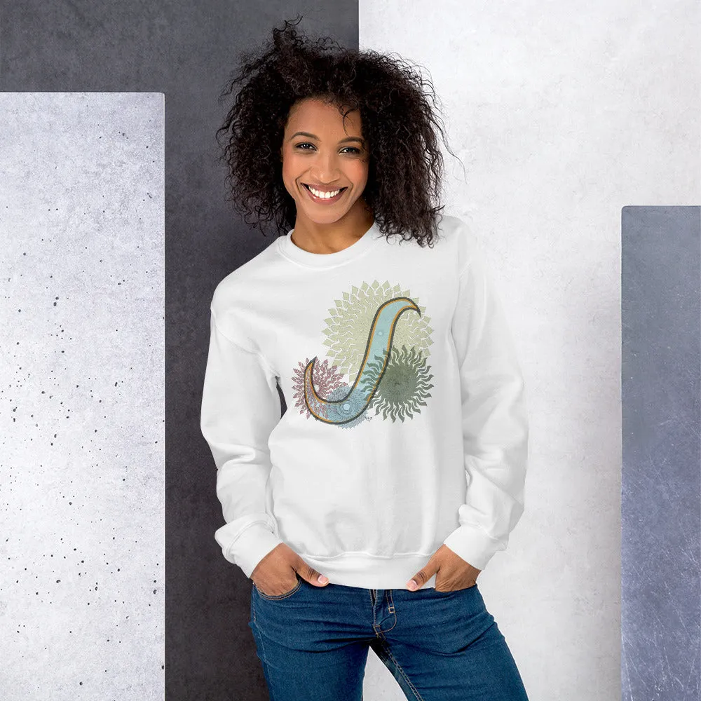 Pullover Sweatshirt with Arabic Initial - 'Rā' (ر)